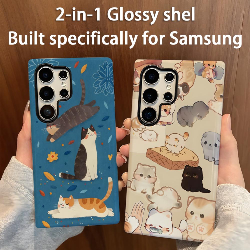 Samsung Galaxy S25 - Custodia per telefono simpatico gatto Guscio