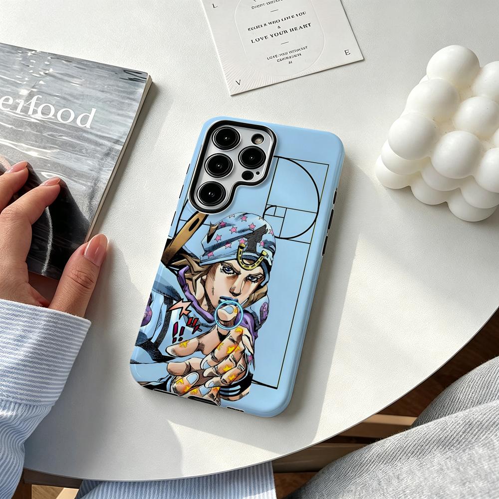 Samsung Galaxy S24 - Cover per telefono Anime J-JOJO Steel