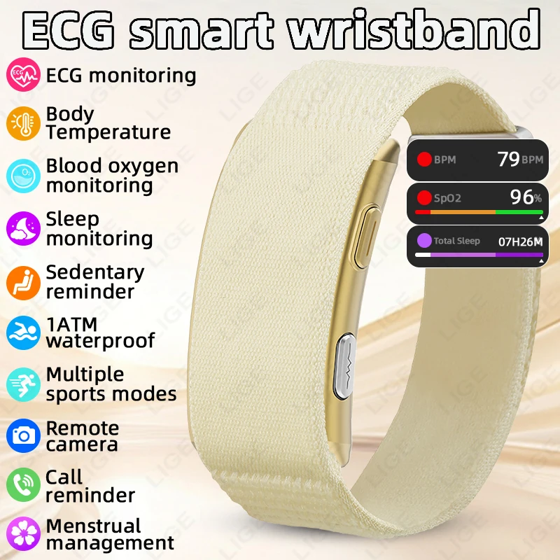 Fall Detection Watch - Orologio intelligente da uomo ECG Salute